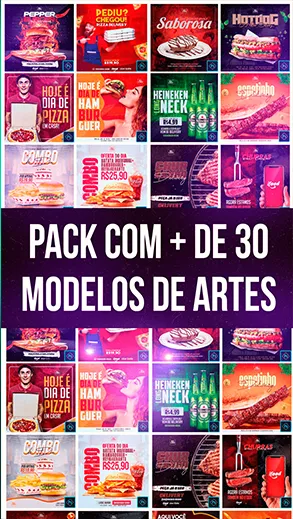 Bônus 3 Pack com 30 modelos de artes editáveis